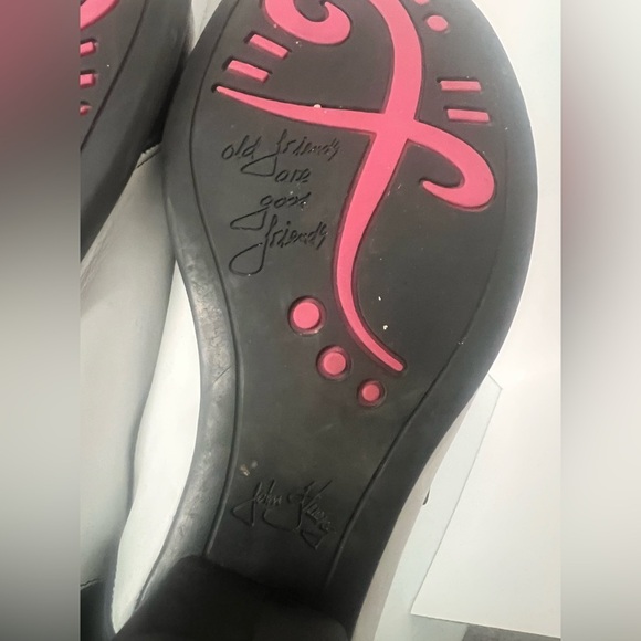 John Fluevog Sandra Mary Jane 9.5 BlackWhite Leather Retro Fellowship Collection - Picture 11 of 13